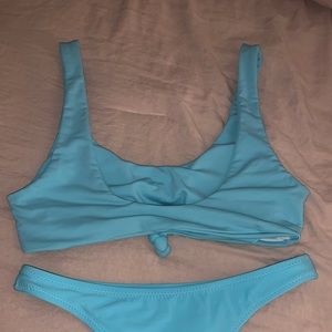 Blue bikini